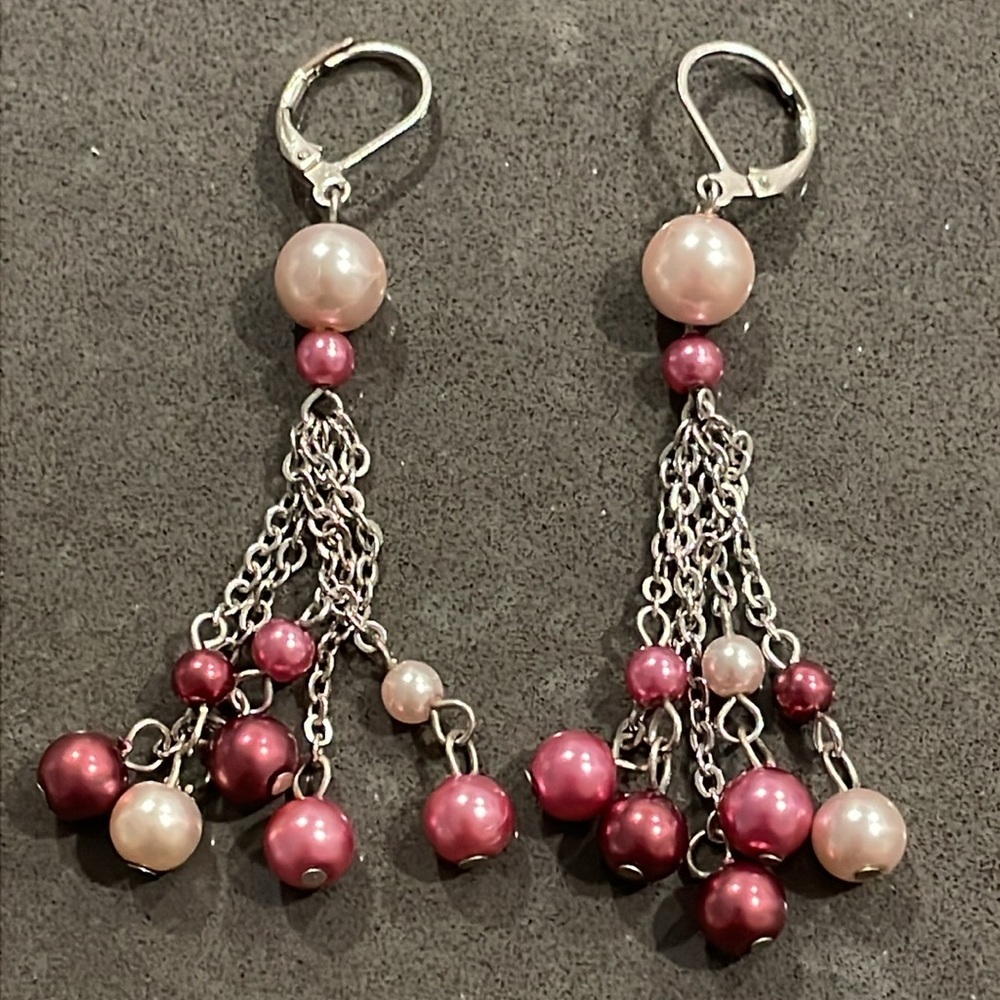 Faux Pear Dangle Earrings